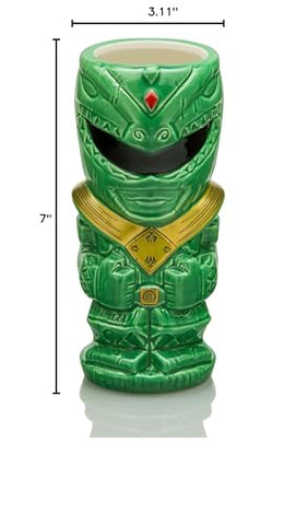 Geeki Tikis Ranger Verde, taza 16oz perfecta para compartir en reuniones.