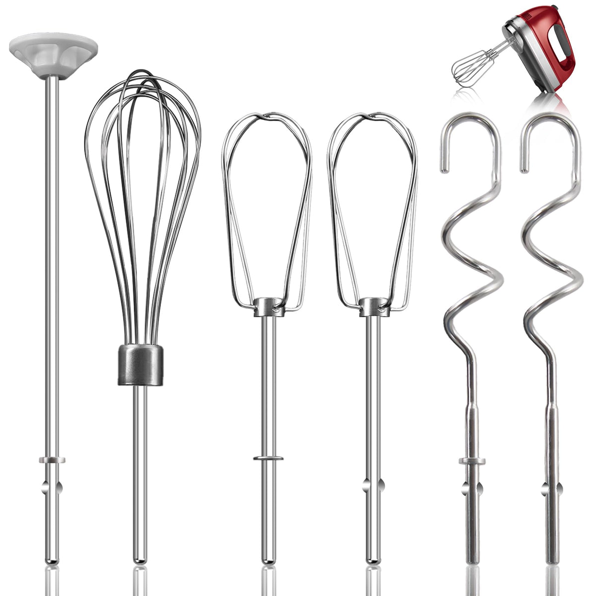 GeackNi batidor para mezclador manual, ideal para claras y mezclas ligeras.