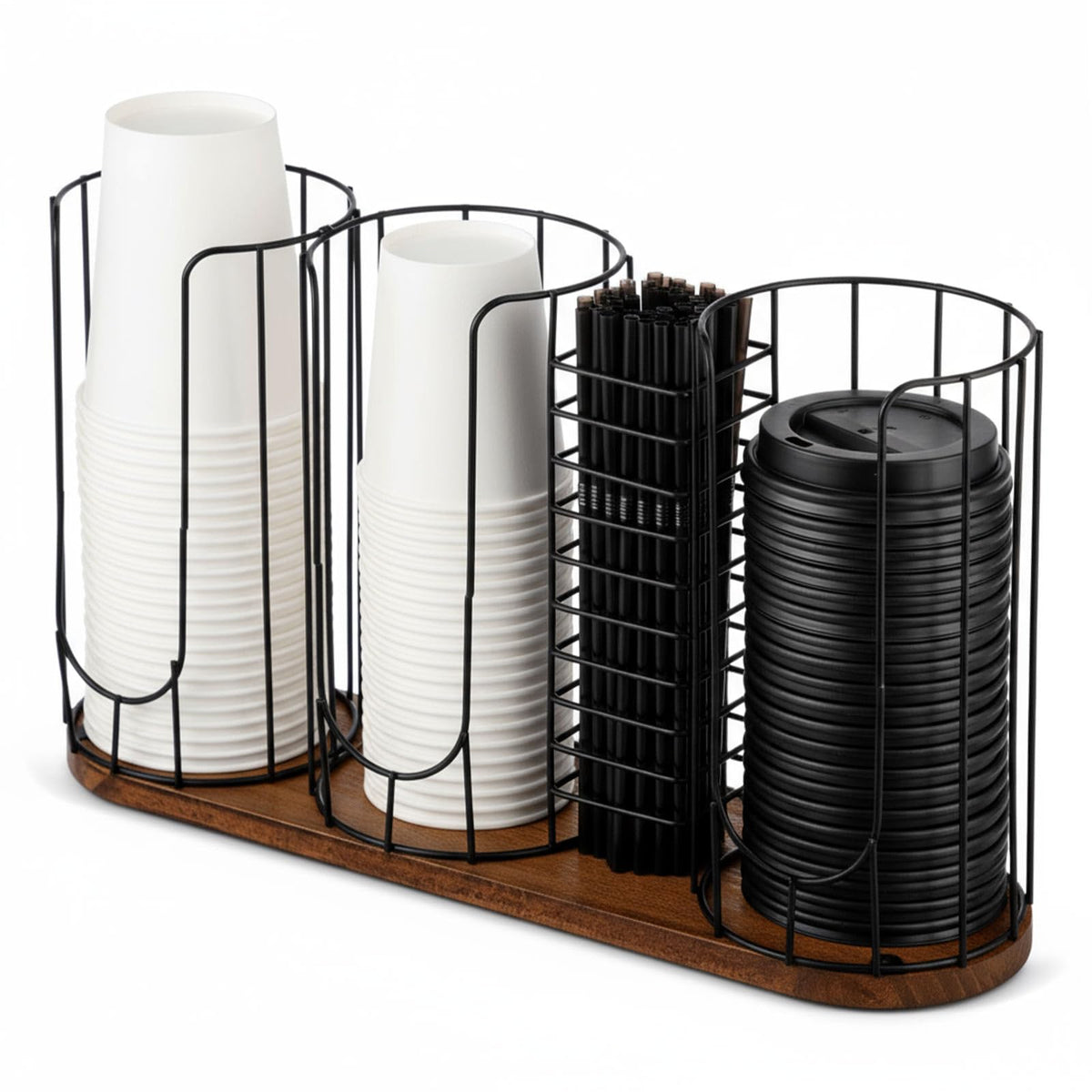 Geelin dispensador de tazas ajustable facilita el acceso rápido a tazas para café.