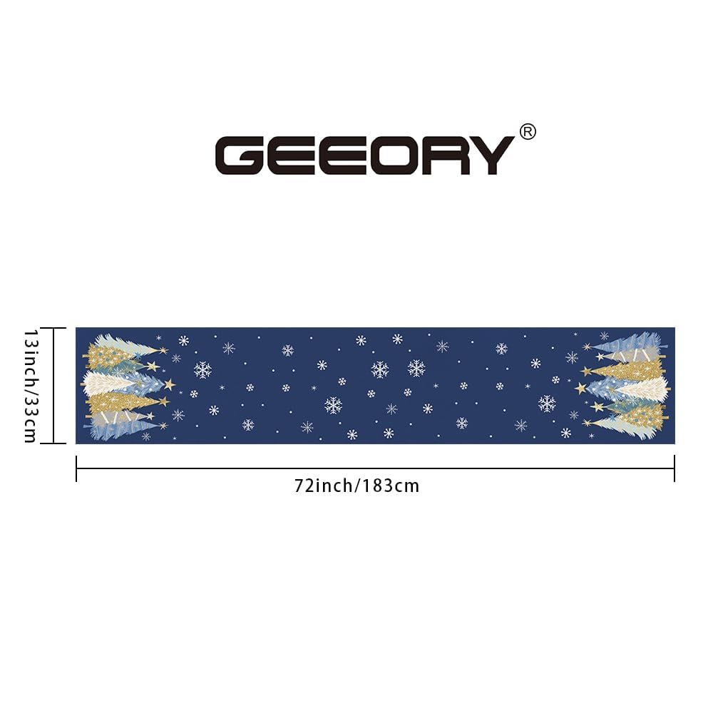 GEEORY GT151-72 camino de mesa azul borde sutil