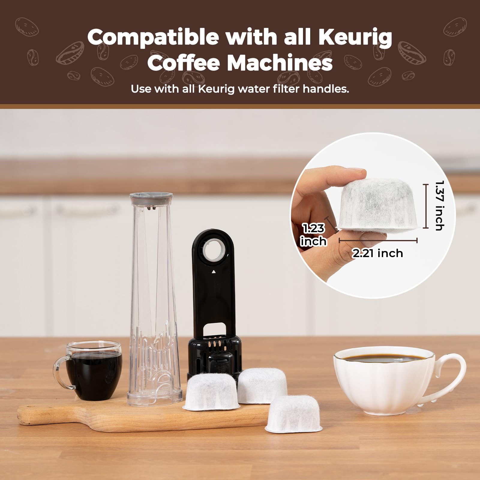 Geesta filtro compatible con Keurig 1.0 y 2.0 para modelos populares