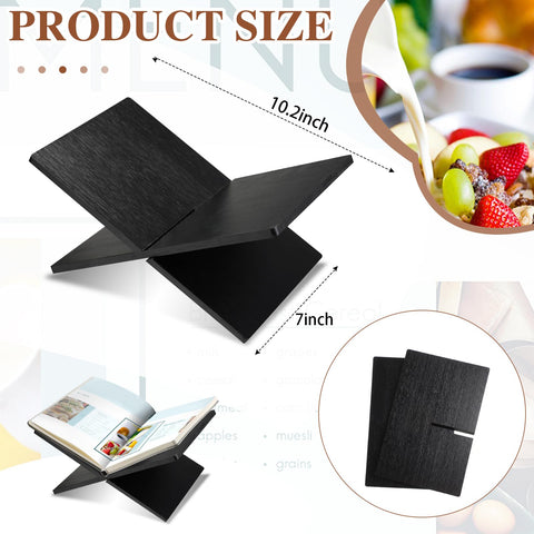 Geetery soporte de libros en bambú para cocina, recetas al alcance.