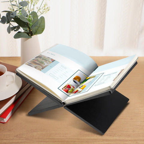 Geetery soporte de libros en bambú multifuncional, uso versátil en casa.