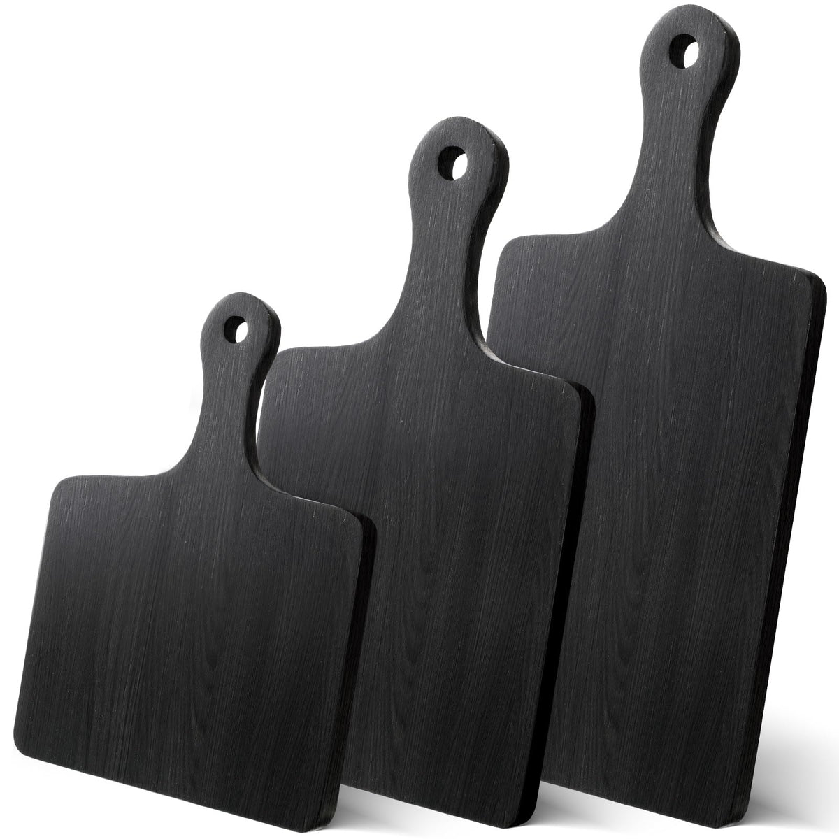 Geetery tablero negro de bambú grande para cortar verduras con estilo.