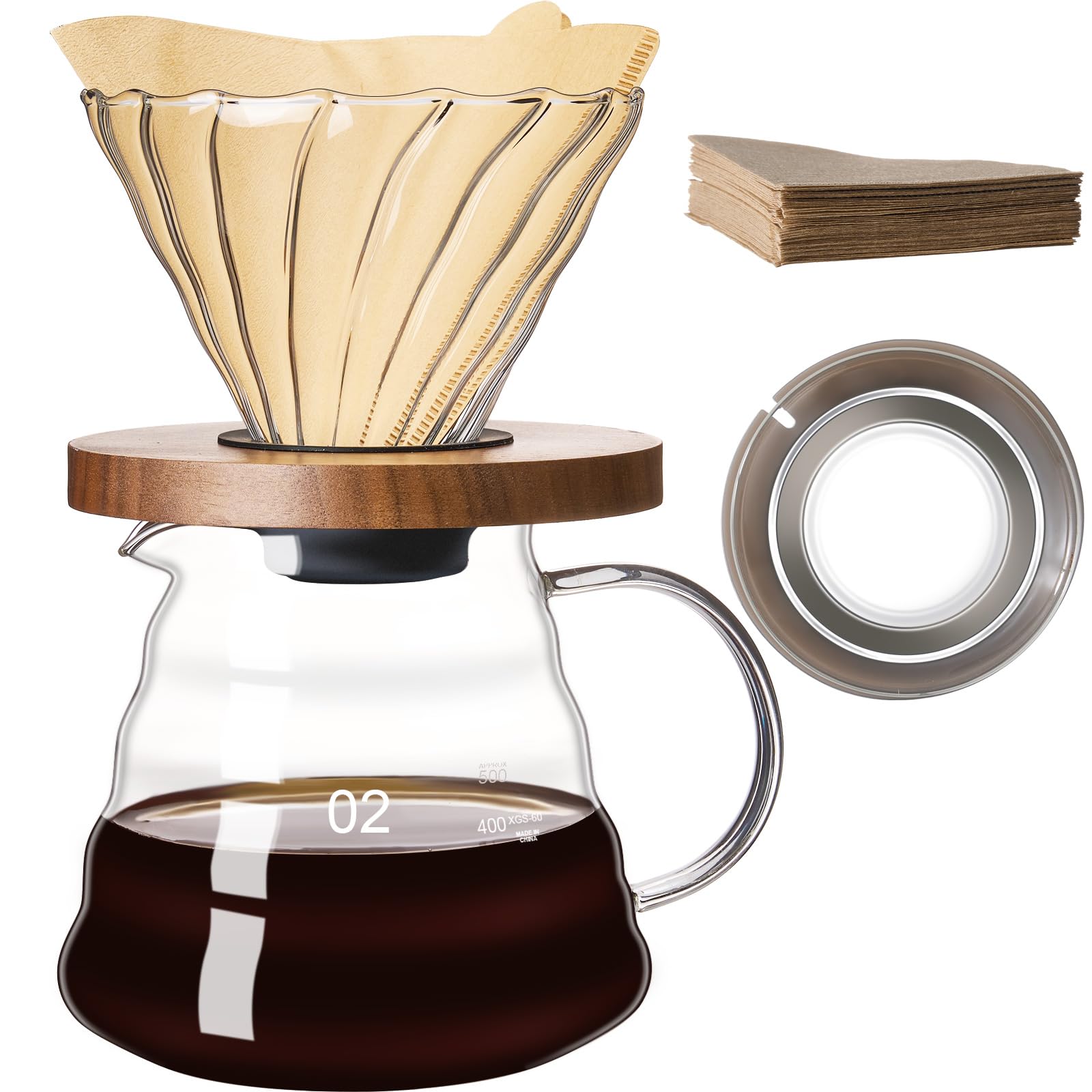 Gegewawa colador de café para goteo, experiencia de extracción uniforme y aroma claro