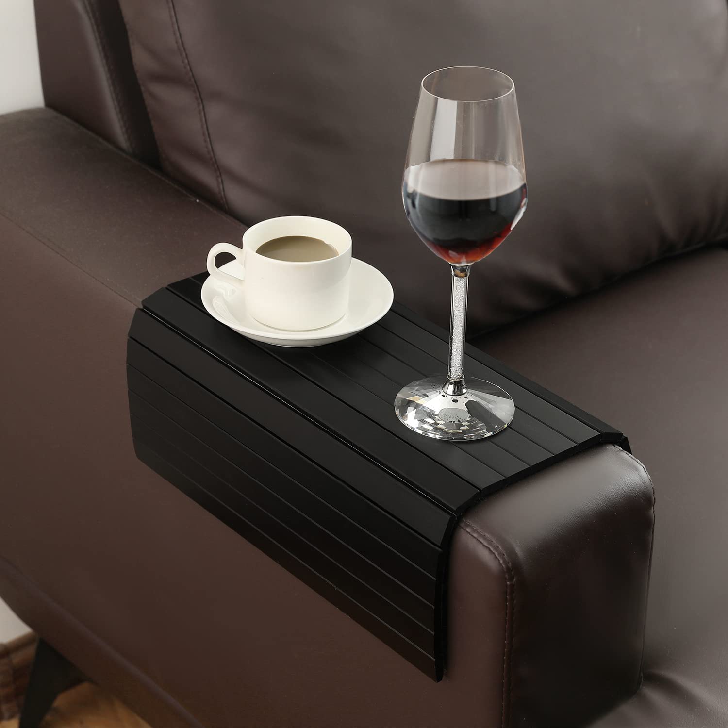 GEHE mesa reposabrazos para sofá, enfoque bebidas, ayuda a servir bebidas con estabilidad.