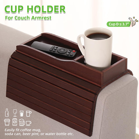 GEHE porta copas sobre reposabrazos, ideal para bebidas y snacks