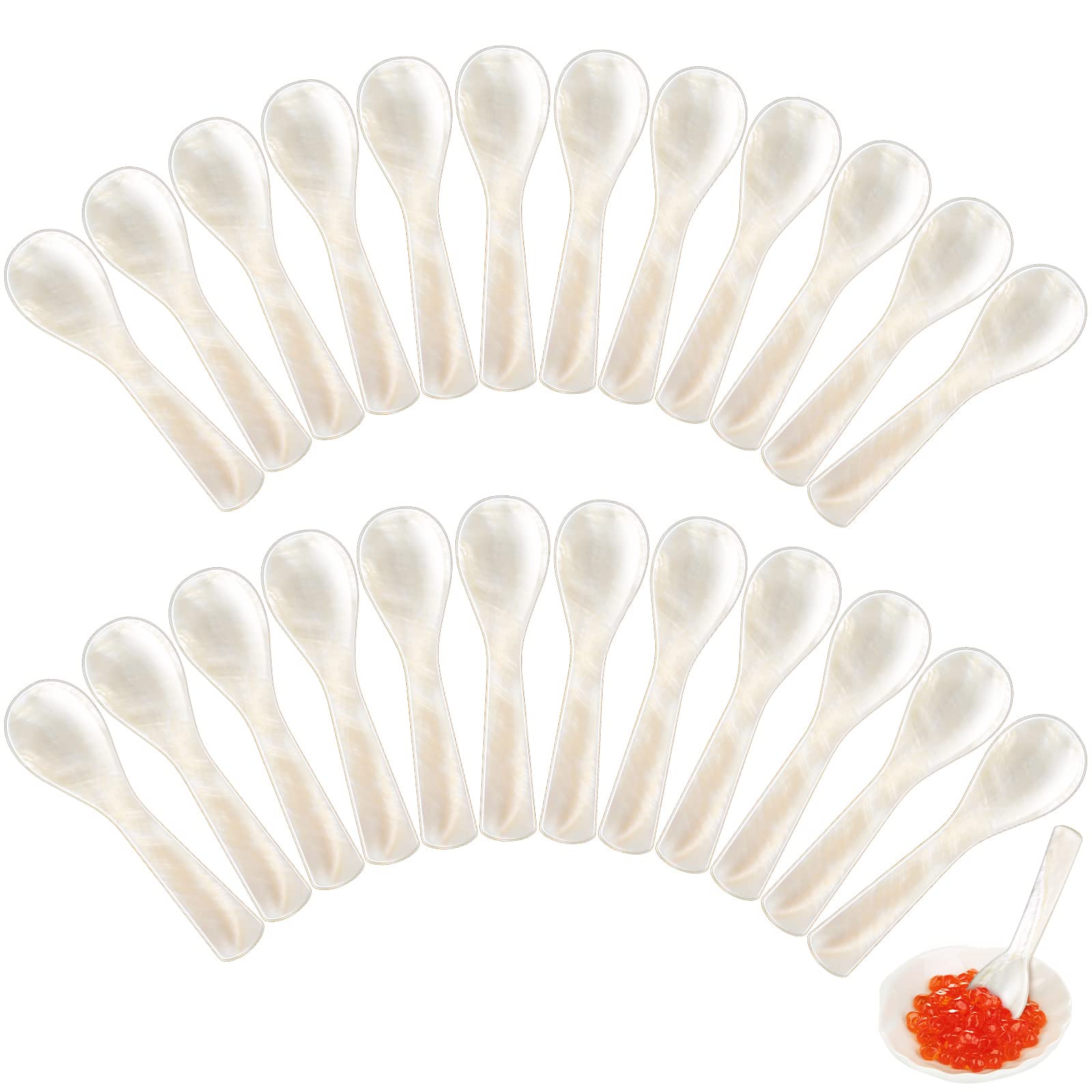 Geiserailie cucharas de madreperla para caviar, realzan el sabor sin alterar la textura.
