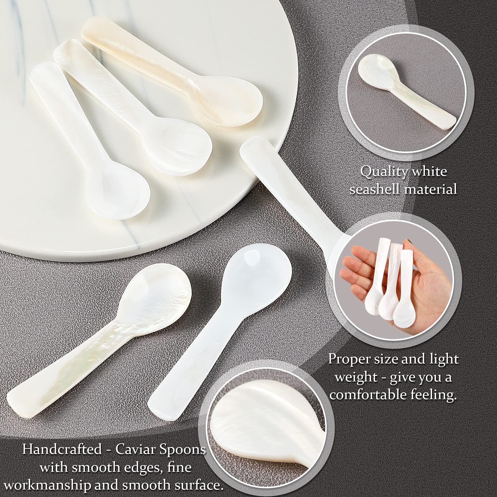 Geiserailie cucharas nácar para regalo, opción elegante para amantes de la gastronomía.