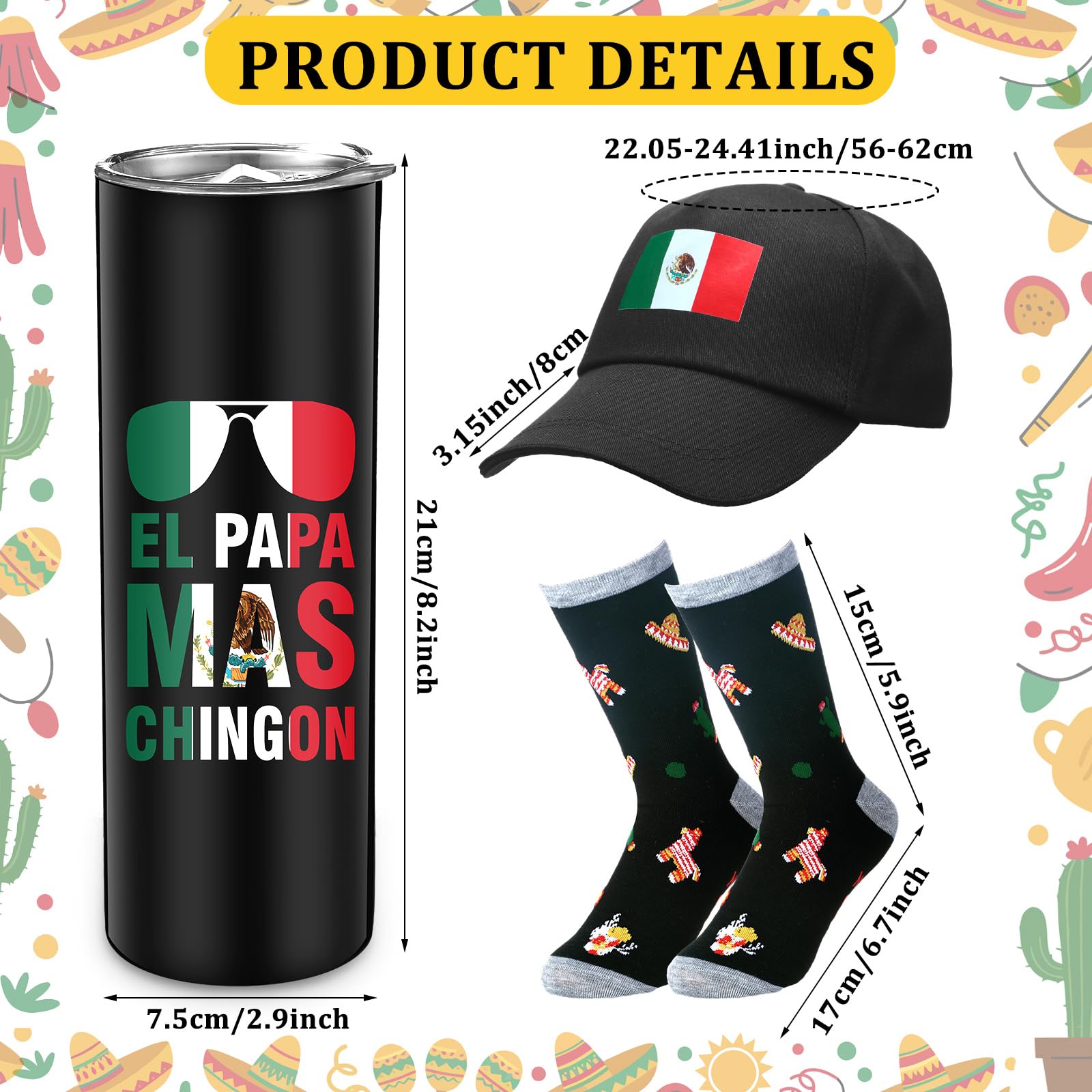 Geiserailie gorra mexicana ajustable para papá, cómodo y con estilo