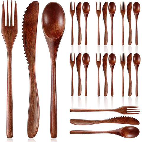 Geiserailie cucharas de madera, acabado suave, ideales para comidas diarias sin dañar platos