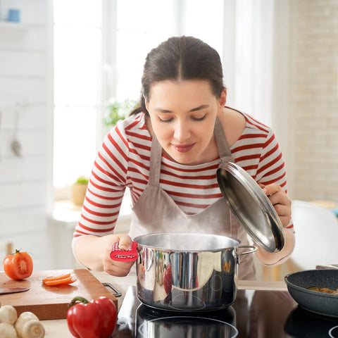 Geiserailie material algodón, funda suave y lavable para uso diario en cocina.