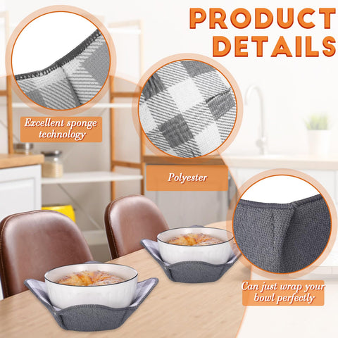 Geiserailie protector termico para tazon, mantiene la comida caliente y manos seguras