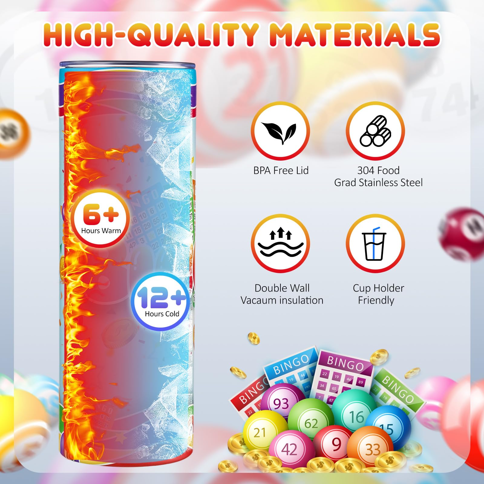 Geiserailie acero inoxidable, aislamiento doble para mantener bebidas por horas