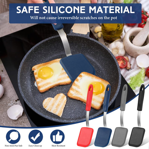 Gejoy espátula pequeña de silicona gris, diseño compacto para hornear con precisión.