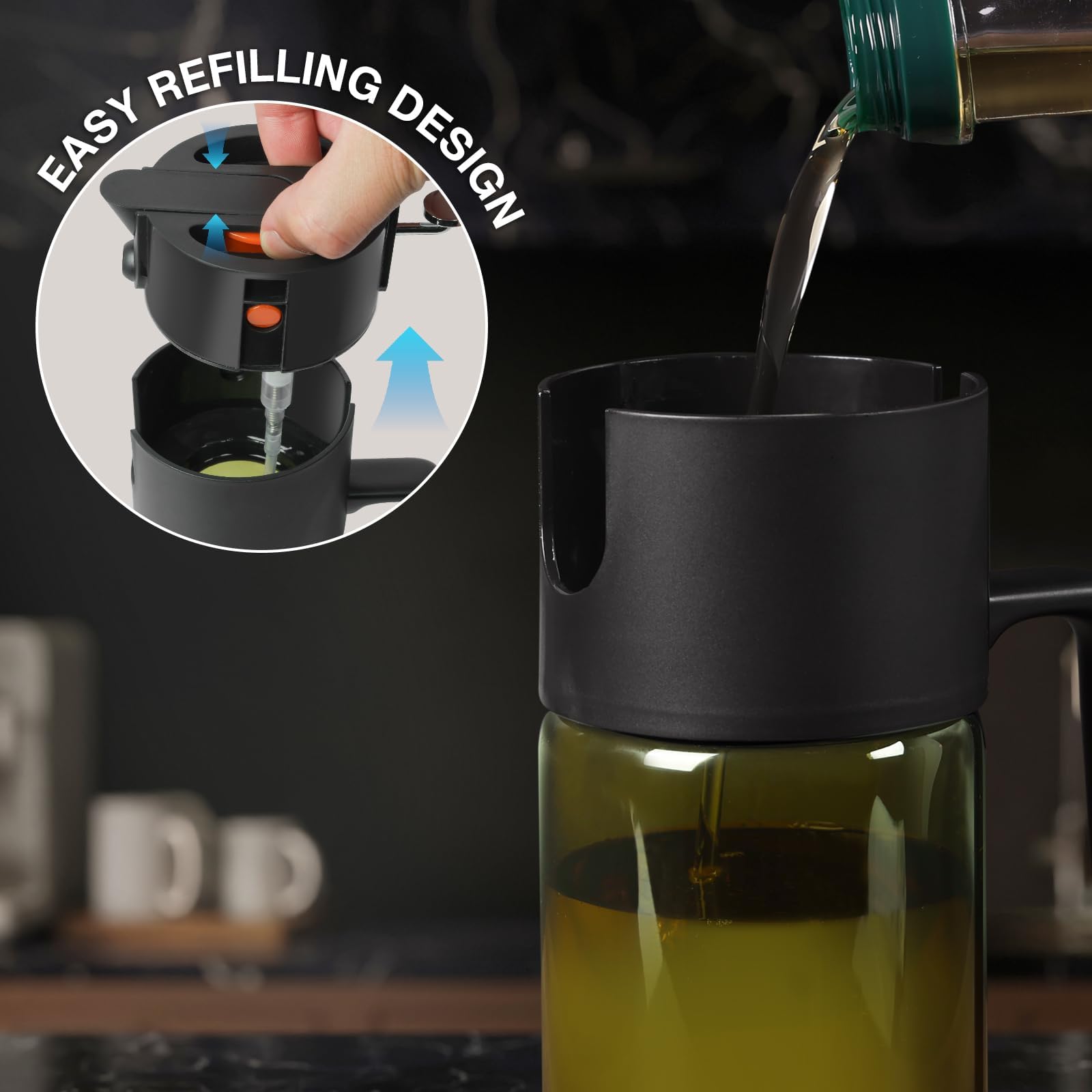 Uso versátil Gelibo para aceites y otros líquidos en la cocina