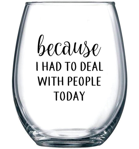 Copa Gelid 15 oz con frase humorística, ideal para brindar en jubilación.
