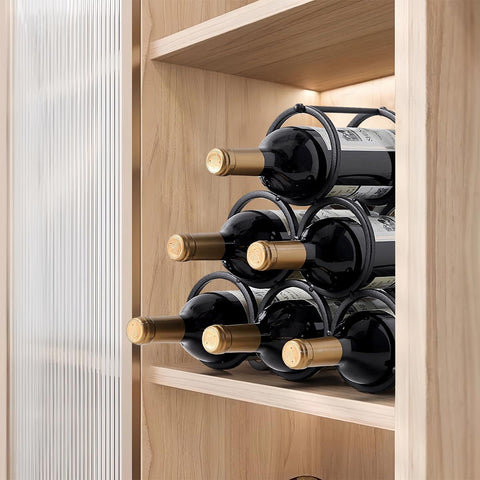 GeLive soporte de vino triangular con base estable para cocina o bar.