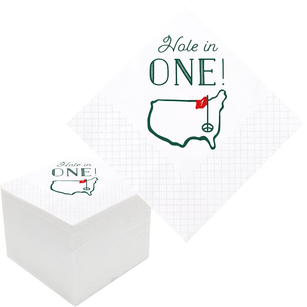 Geloar servilletas de cóctel golf con diseño Hoyo en Uno, fáciles de usar en eventos.