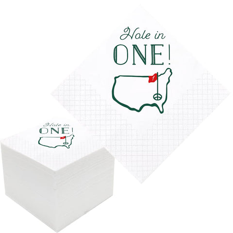 Geloar servilletas de cóctel golf con diseño Hoyo en Uno, fáciles de usar en eventos.