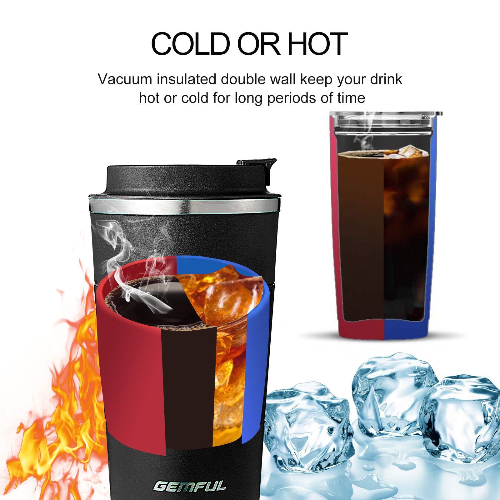 Mantiene caliente o fría la bebida durante horas.