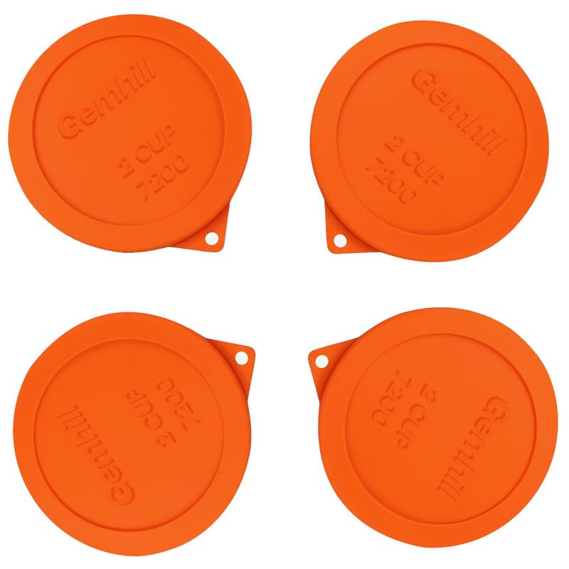 Tapas Gemhill silicona para 2 tazas redonda, almacenamiento hermético.