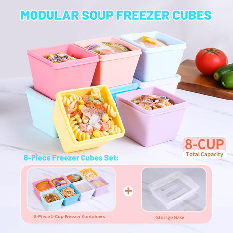 Molde de silicona Gemice para congelar alimentos, desmoldeo suave y práctico.