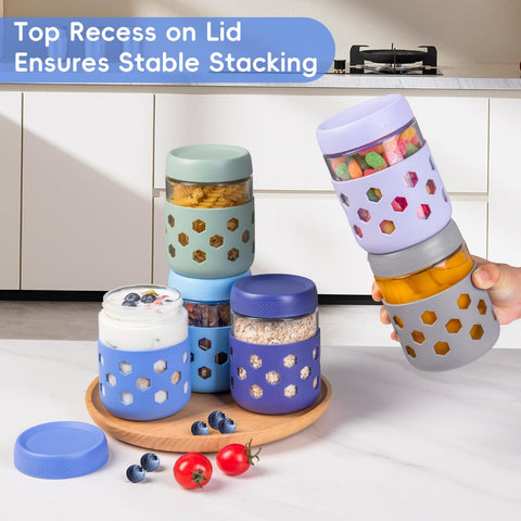Gemice tarros 16oz perfectos para parfaits de yogur y snacks.