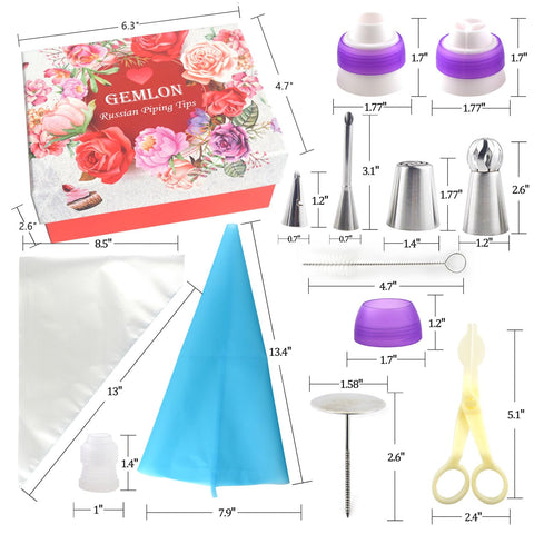 GEMLON acopladores y uñas florales para diseños detallados