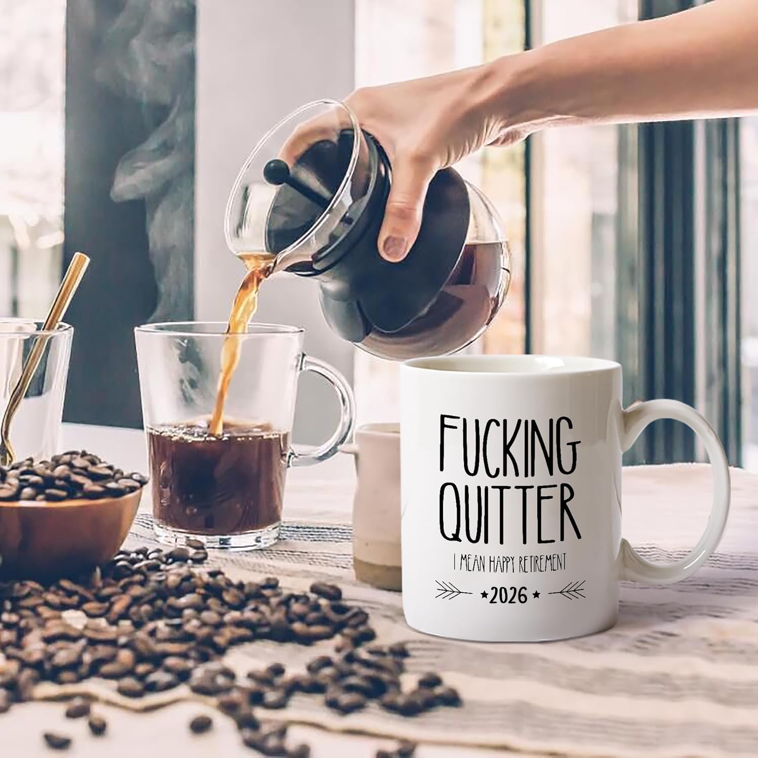 Taza GEMWAVE apta para microondas, perfecta para café caliente.