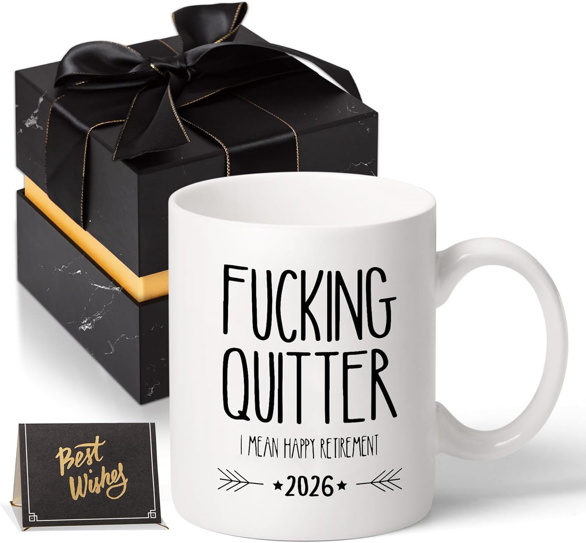 Taza GEMWAVE con frase divertida de jubilación, ideal para la oficina.