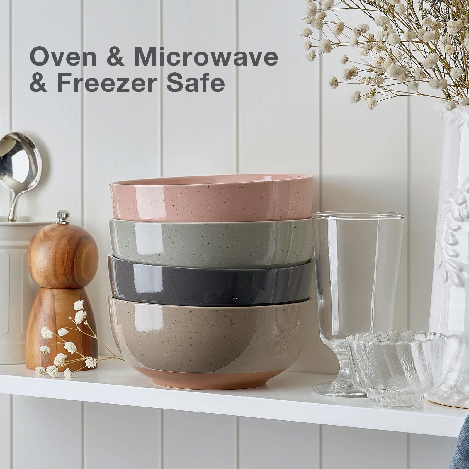 Tazones Morandi aptos para microondas y uso diario.