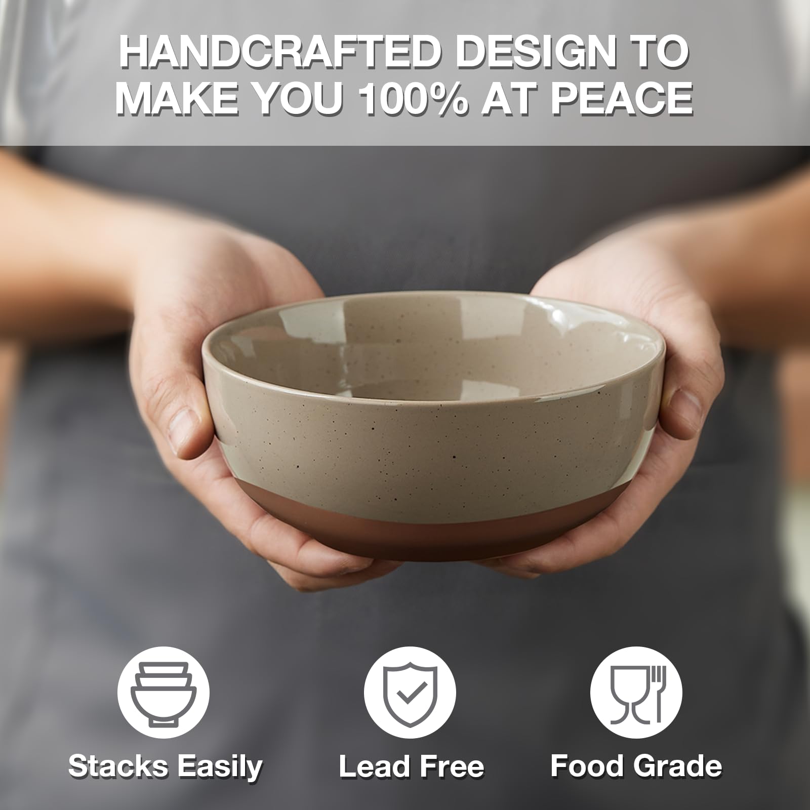 Gencywe Morandi tazones moteado negro, diseño único para realzar la mesa.