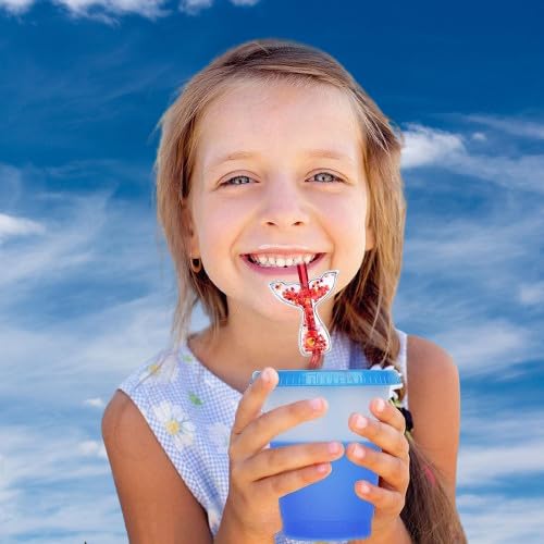 Pajitas sirena brillos de Generic aptas para bebidas frías y calientes.