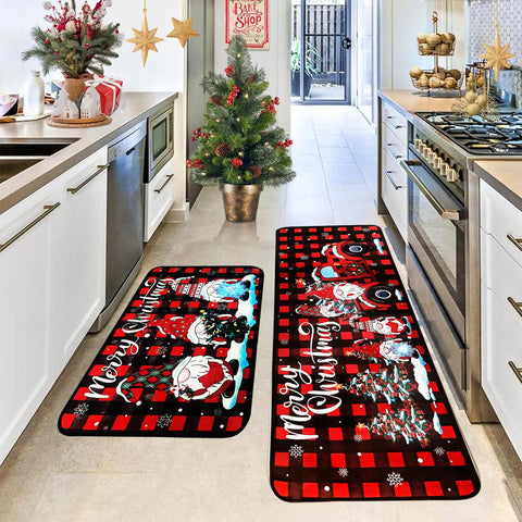 Alfombra navideña Generico para cocina, juego de 2 piezas ofrece confort y protección del suelo