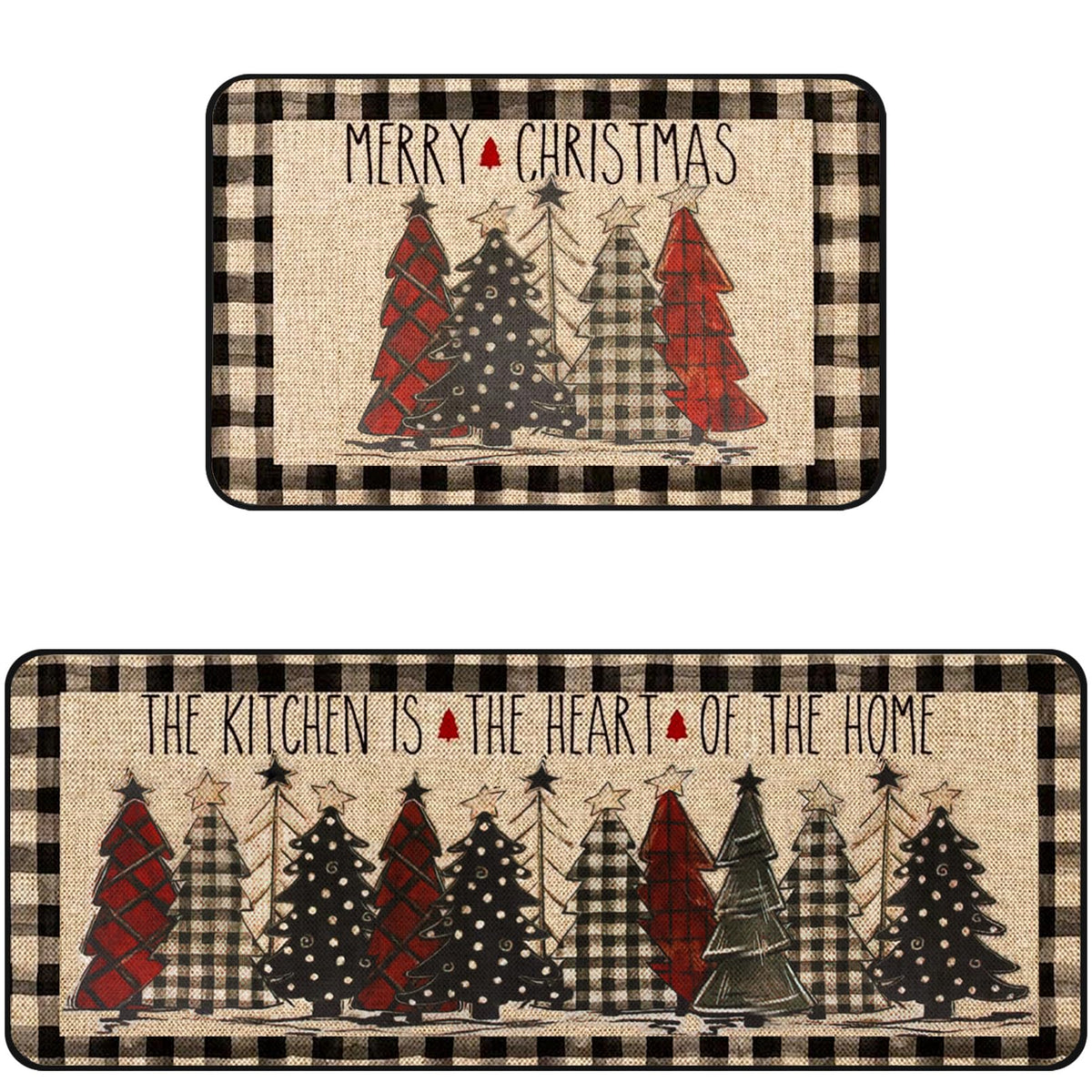 Alfombra Generic para cocina con árbol navideño, decorando.