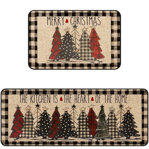 Alfombra Generic para cocina con árbol navideño, decorando.
