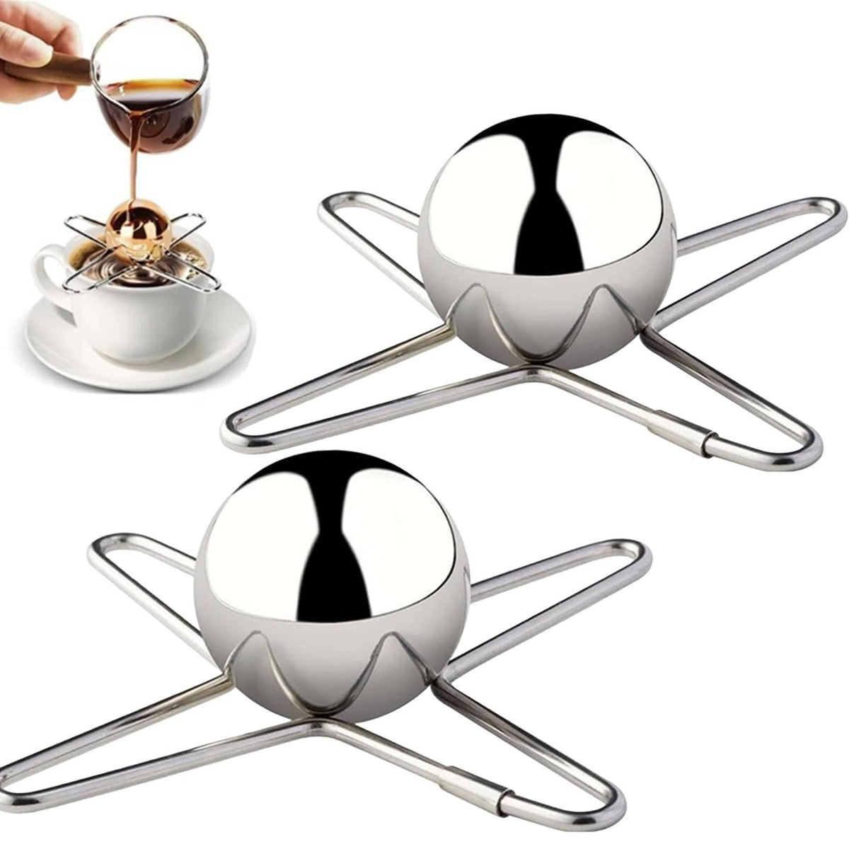 Bolas enfriadoras Generic para espresso, enfrían el café sin diluir su aroma.