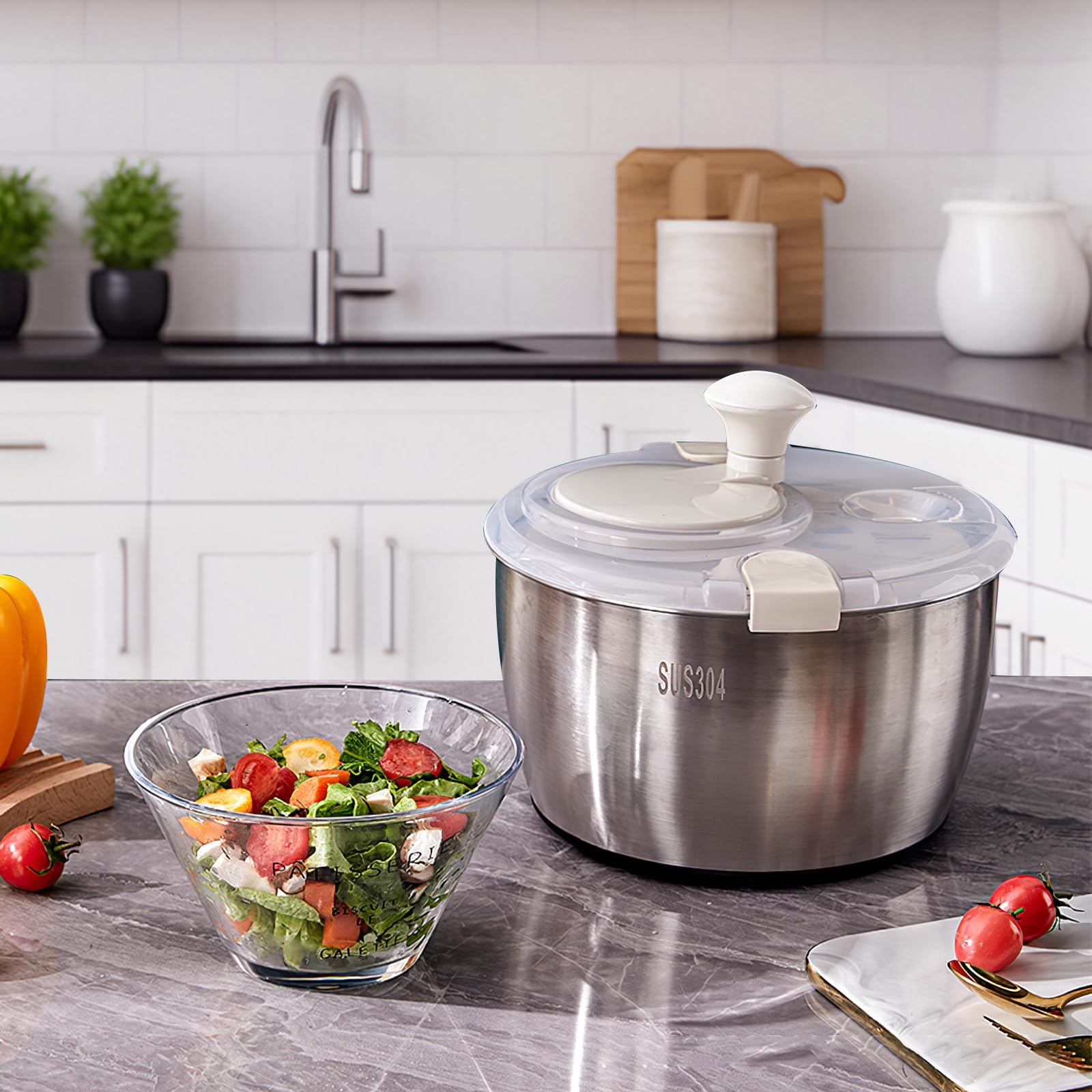 Apto para lavavajillas la centrífuga ensalada Generic para limpieza fácil