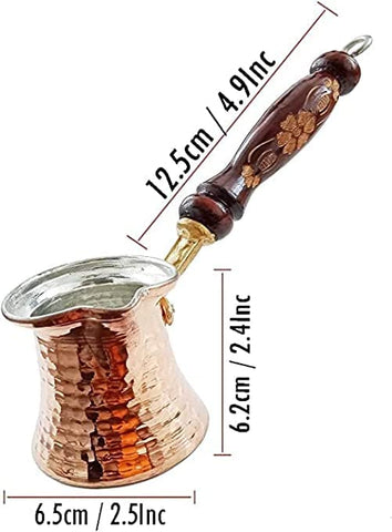 Generic cezve capacidad 200 ml, tamaño compacto para dos porciones, ideal para uso diario.