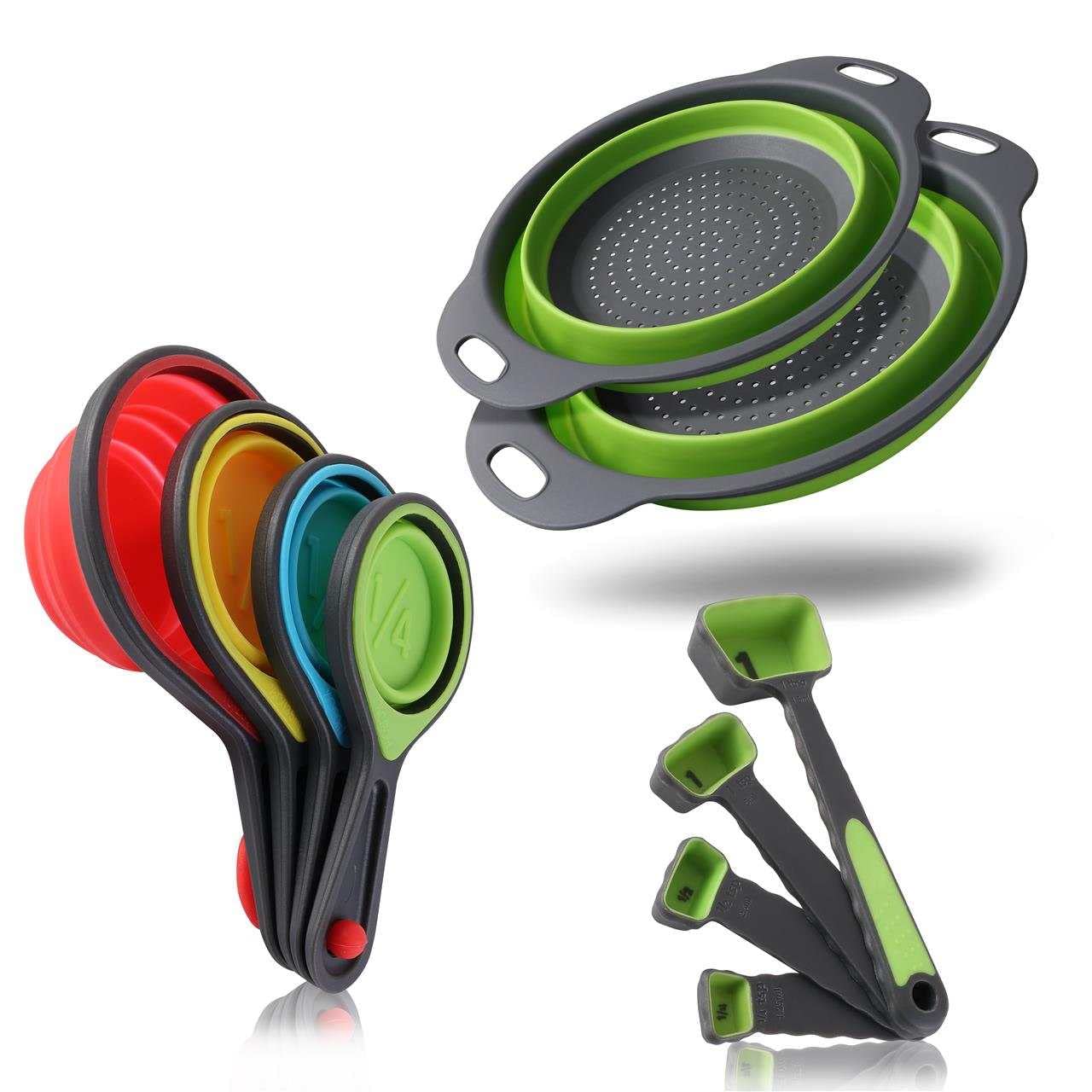 Generic colador plegable grande para escurrir pasta sin salpicaduras.