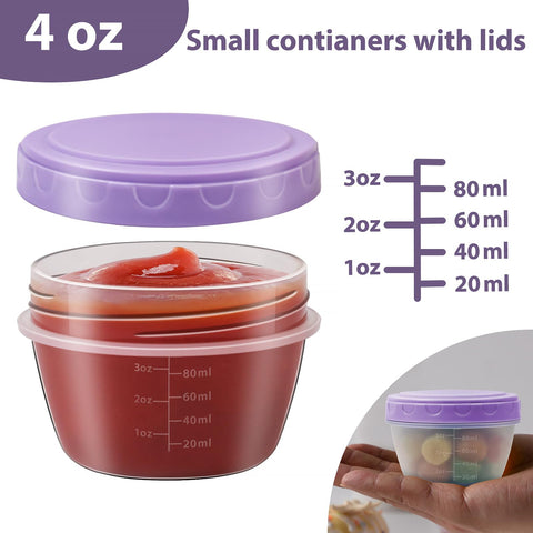 Generic contenedor de 4 oz apto para lavavajillas y microondas.