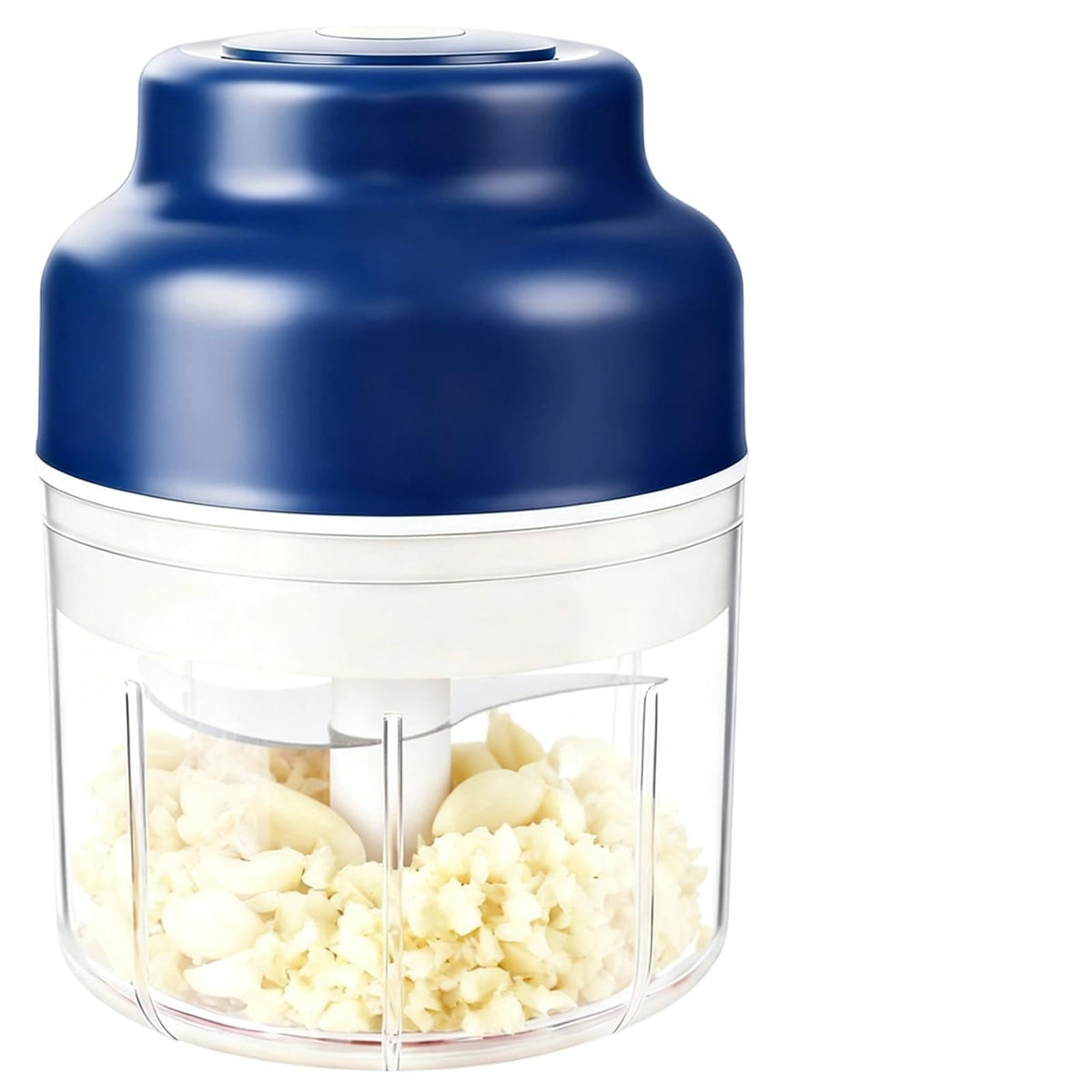 Generic Cortador eléctrico de ajo azul 250 ml: picado rápido y uniforme.