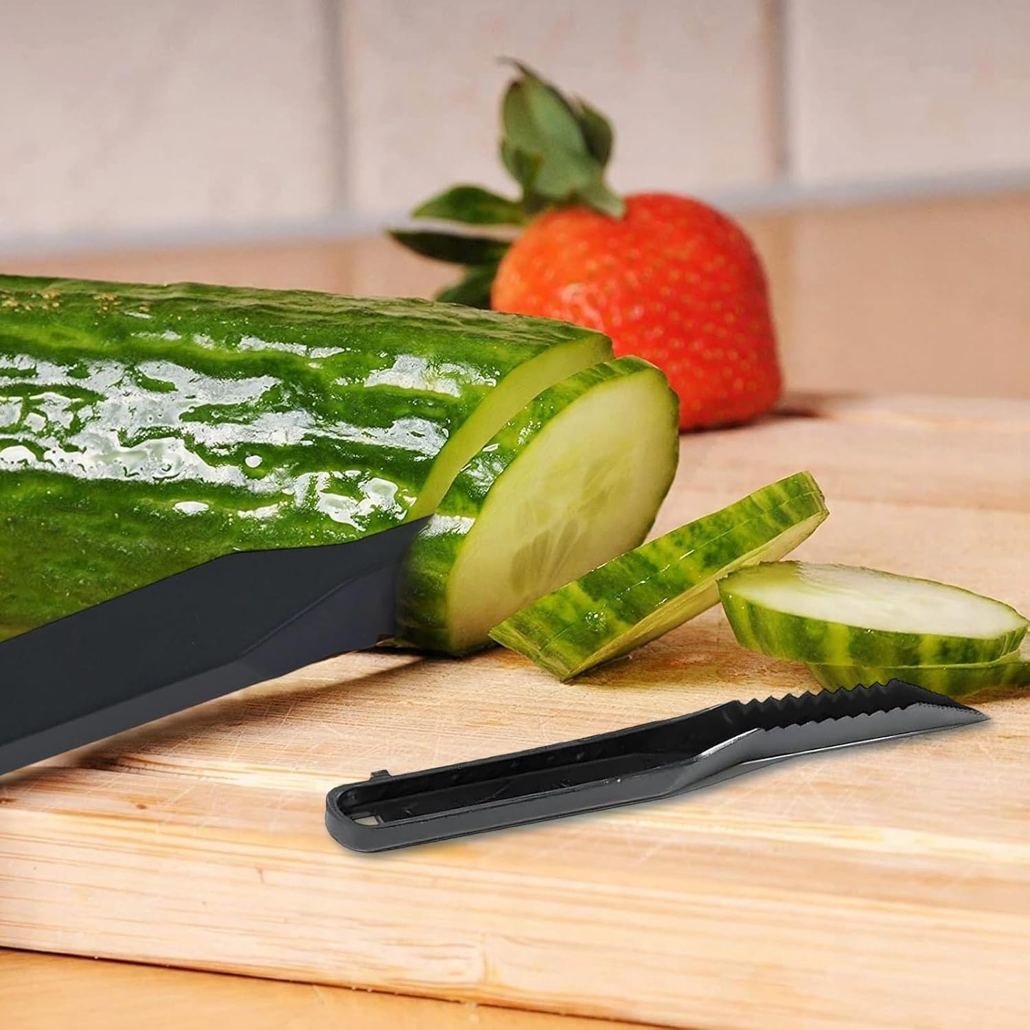 Generic cortador en V verduras frutas: cortes limpios y decorativos para platos.