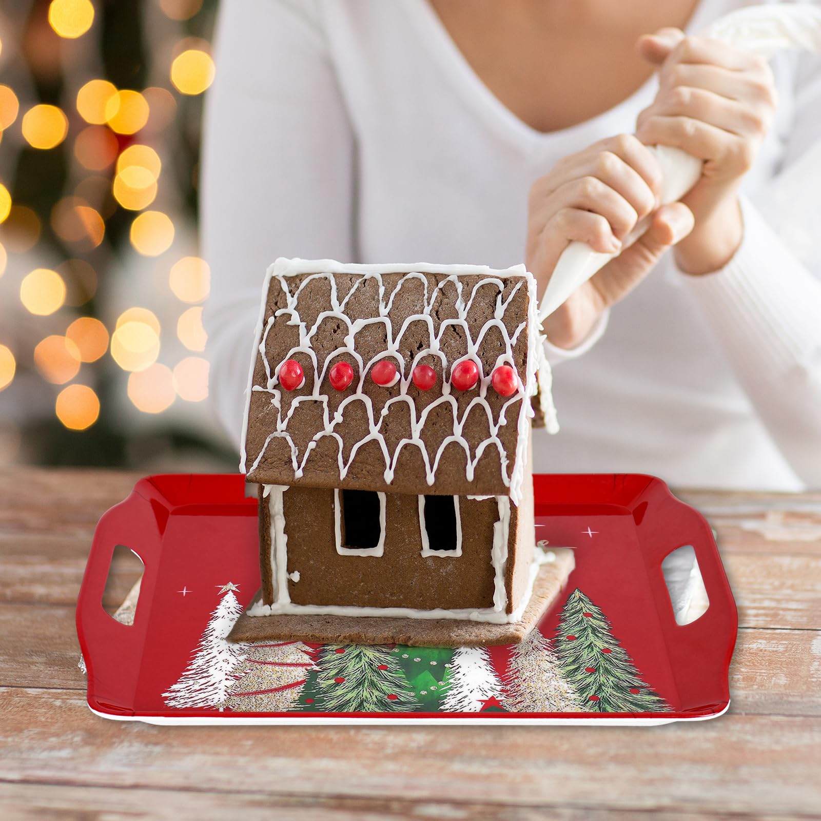 Decoración y función de servir con estilo navideño de Generic.