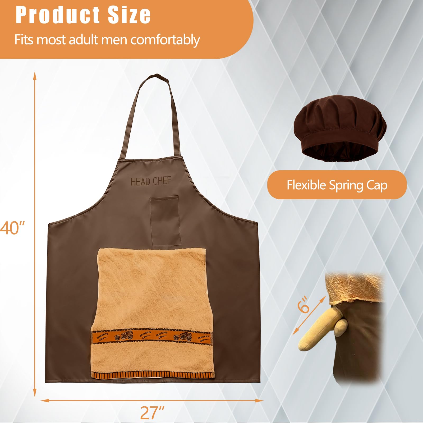 Talla de 40 x 27 pulgadas para la mayoría de hombres