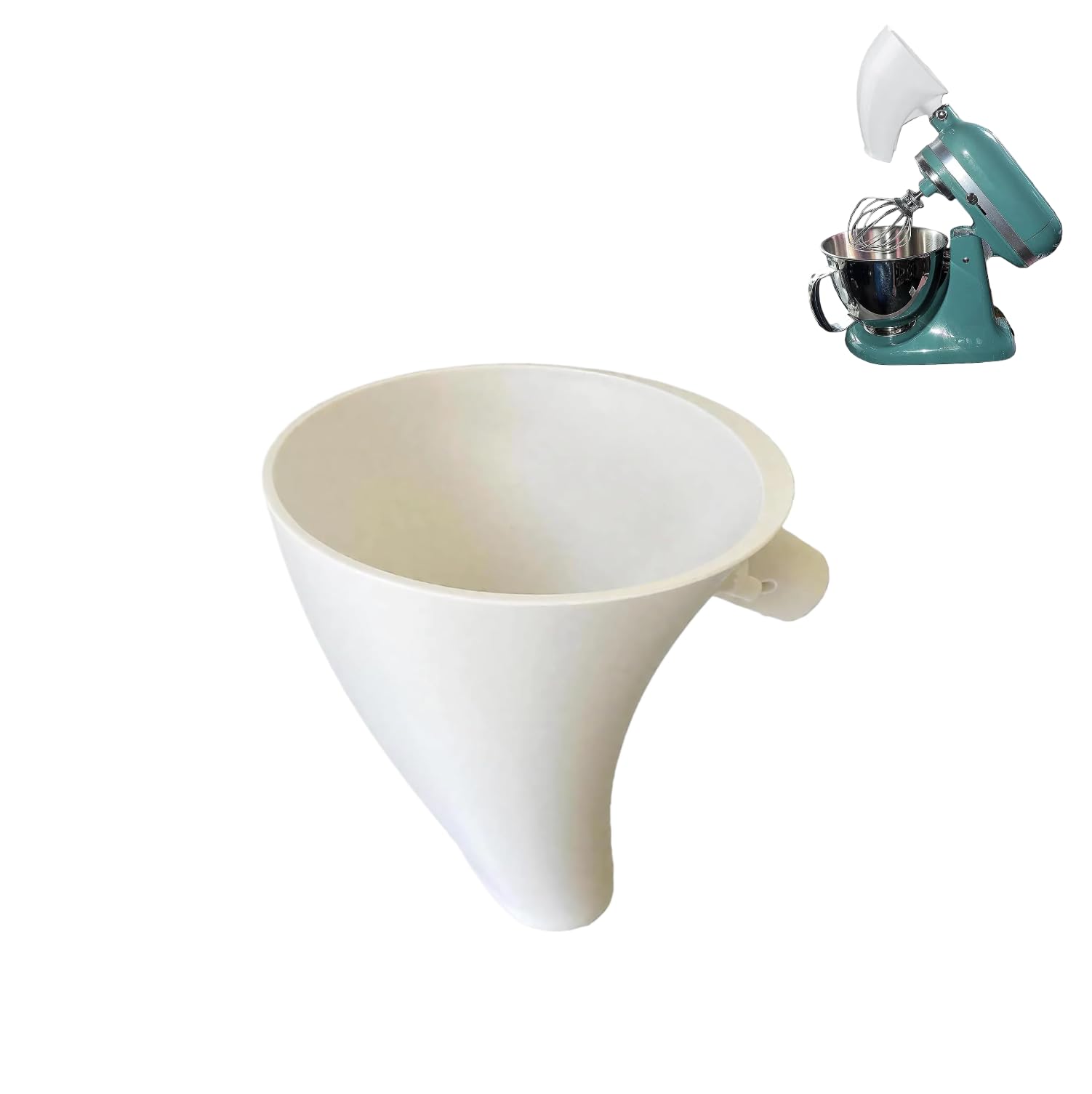 Embudo de harina para batidora kitchenaid de Generic, vertido limpio y preciso.