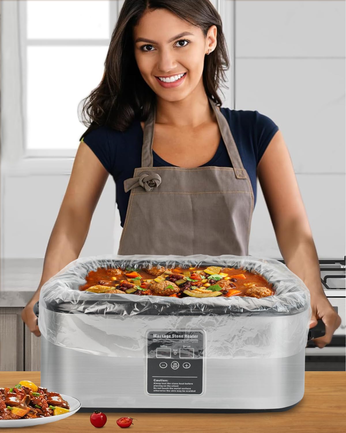 Generic forro desechable para roaster eléctrico, facilita la limpieza y evita residuos.