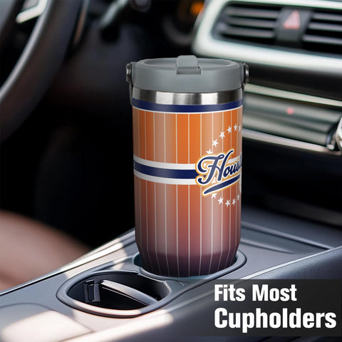 Generic Houston taza viajera anti fugas, perfecta para automóvil o tren