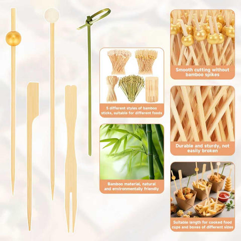Fáciles de clavar, palillos Genéricos de bambú para tapas